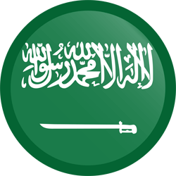 Flagge von Saudi-Arabien - Knopf Runde