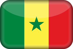 Flagge des Senegal - 3D