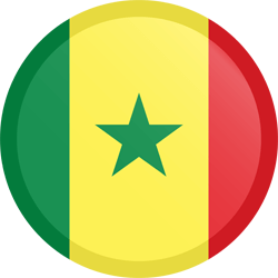 Flagge des Senegal - Knopf Runde