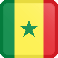 Vlag van Senegal - Knop Vierkant