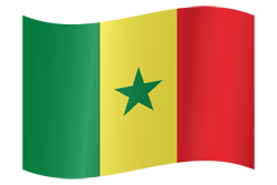 Flagge des Senegal - Winken