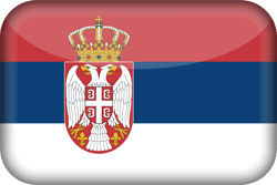 Flagge von Serbien - 3D