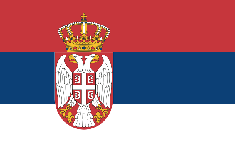 Serbia flag package