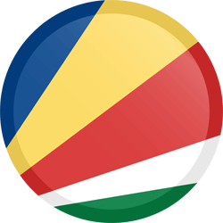 Flagge der Seychellen - Knopf Runde