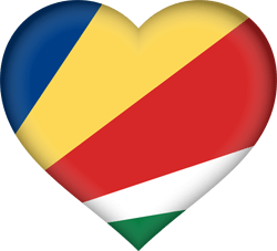 Flag of the Seychelles - Heart 3D