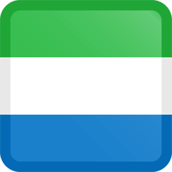 Flag of Sierra Leone - Button Square