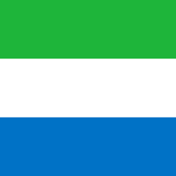 Drapeau de la Sierra Leone - Carré
