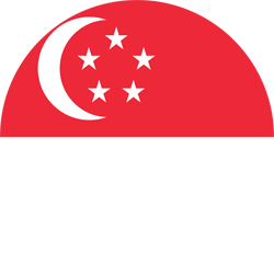 Drapeau de Singapour - Rond