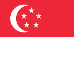 Drapeau de Singapour - Carré
