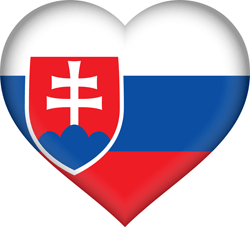 Flagge der Slowakei - Herz 3D