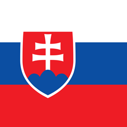 Flagge der Slowakei - Quadrat