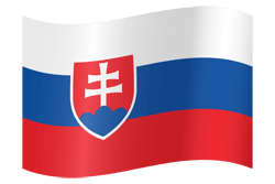 Flagge der Slowakei - Winken