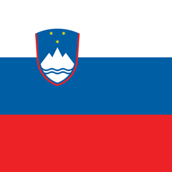 Drapeau de la Slovénie - Carré