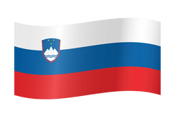 Vlag van Slovenië - Golvend