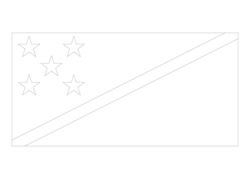 Flagge der Salomonen - A4