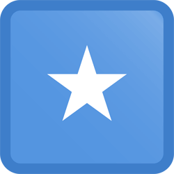 Vlag van Somalië - Knop Vierkant