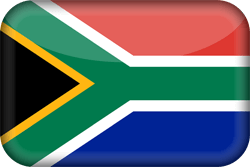 Flagge von Südafrika - 3D