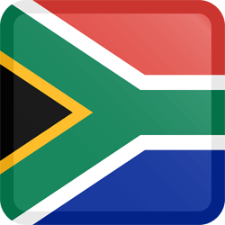 Vlag van Zuid-Afrika - Knop Vierkant