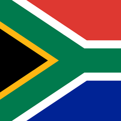 Vlag van Zuid-Afrika - Vierkant