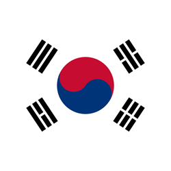 Drapeau du Corée du Sud - Carré