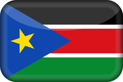 Flagge von Südafrika - 3D
