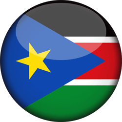 Vlag van Zuid-Soedan - 3D Rond