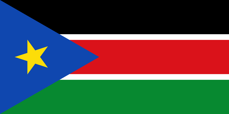 Set complet drapeau Soudan du Sud