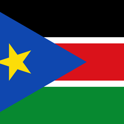 Vlag van Zuid-Soedan - Vierkant