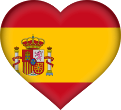 Flagge von Spanien - Herz 3D
