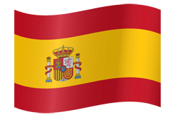Flagge von Spanien - Winken