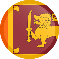 Flagge von Sri Lanka - Knopf Runde