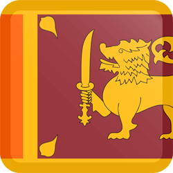 De vlag van Sri Lanka - Knop Vierkant