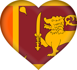 De vlag van Sri Lanka - Hart 3D