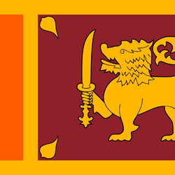 Flagge von Sri Lanka - Quadrat