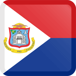 Vlag van Sint Maarten - Knop Vierkant