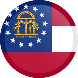 Flagge von Georgia - Knopf Runde