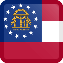 Flag of Georgia - Button Square