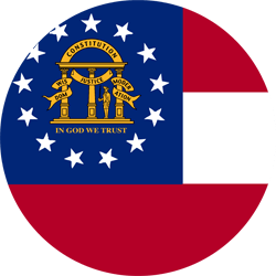 Vlag van Georgia - Rond