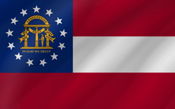 Flagge von Georgia - Welle