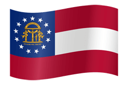 Flagge von Georgia - Winken