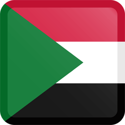 Vlag van Soedan - Knop Vierkant