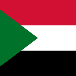 Flagge des Sudan - Quadrat