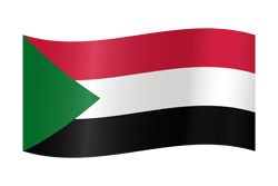 Flagge des Sudan - Winken