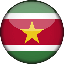 Flagge von Suriname - 3D Runde