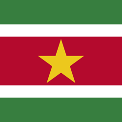 Vlag van Suriname - Vierkant