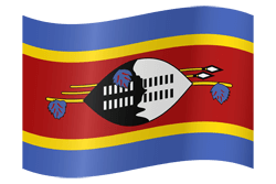 Flagge von Swasiland - Winken