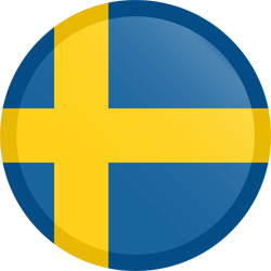Vlag van Zweden - Knop Rond