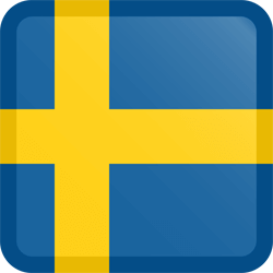 Drapeau de la Suède - Bouton Carré