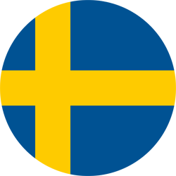 Drapeau de la Suède - Rond