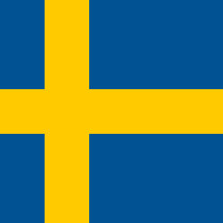 Drapeau de la Suède - Carré